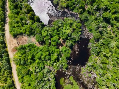 Drone shot of project site